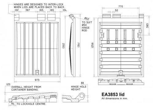 EA3853 Eurocontainer lid