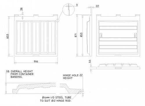 FA3634 Front End Loader lid