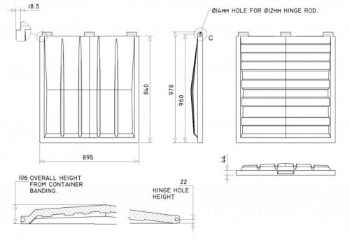 FL3538 Front End Loader lid