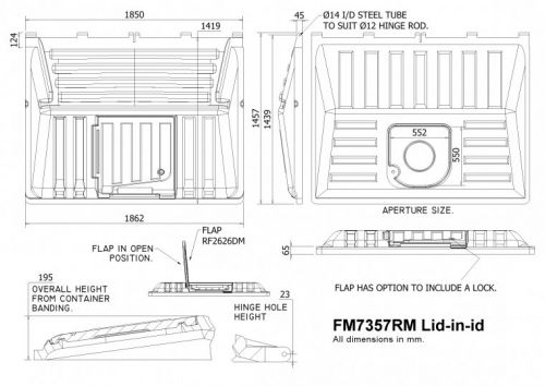 FM7357RM Front End Loader lid-in-lid