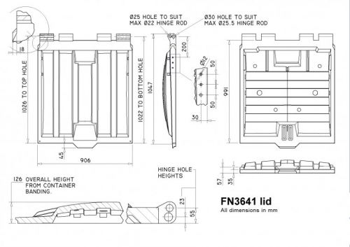 FN3641 Front End Loader lid