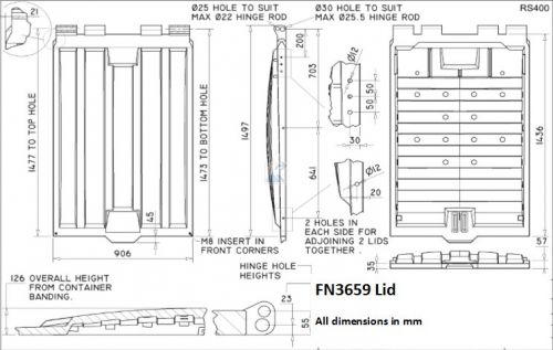 FN3659 Front End Loader lid