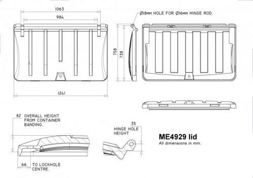 ME4929 Trade Waste Container lid