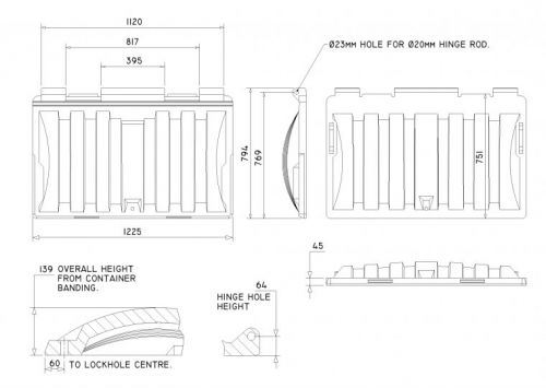 MG0770 Trade Waste Container lid