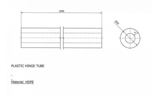 20mm Plastic Hinge Bar for MG0770, MG1100 & MH1100 lids