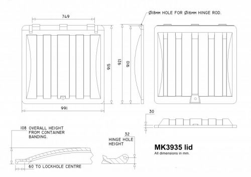 MK3935 Trade Waste Container lid