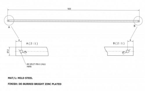 Hinge Bar for ML1280 lid