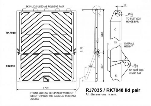 SETR7035-48 Lid set incl. steel work