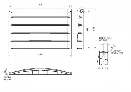 SH5635 Side Hinged Front End Loader lid