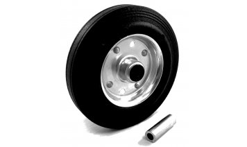 160mm Black Rubber Tyred Wheel